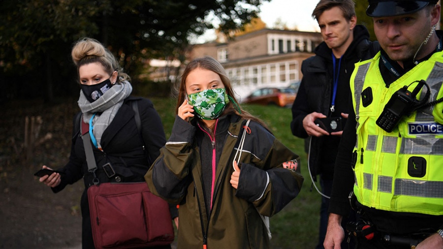 Greta Thunberg se encuentra en la ciudad escocesa. (Foto AFP)