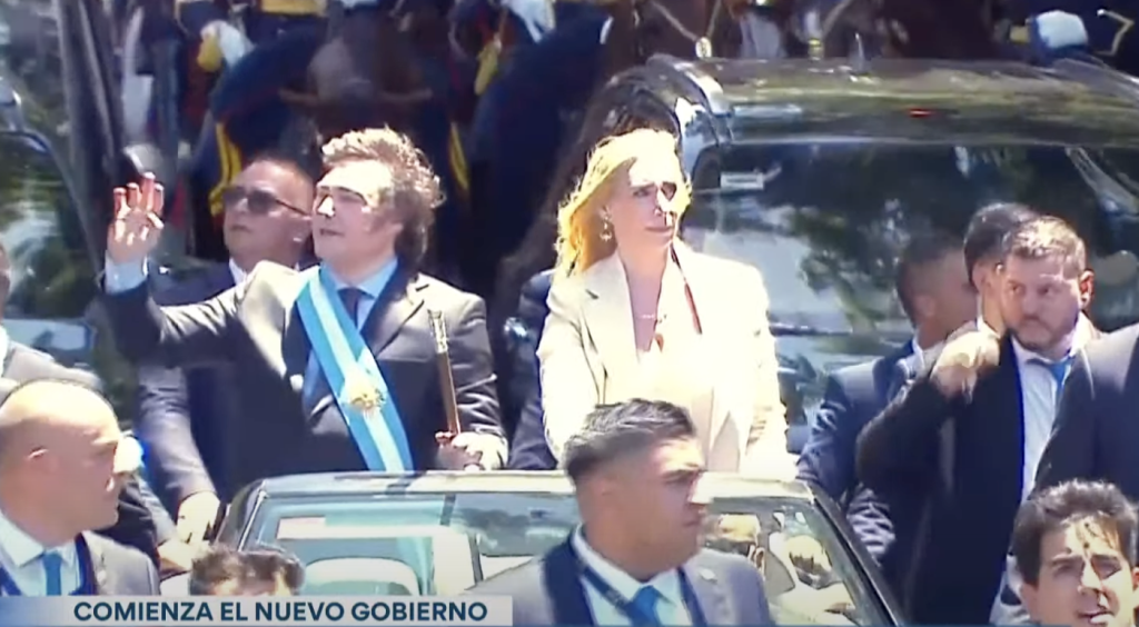 Luego de su discurso, el presidente Javier Milei se dirigió a la Casa Rosada.