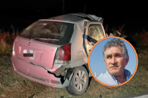 El presidente de Federación Agraria, Carlos Achetoni, chocó contra la parte trasera de un camión.